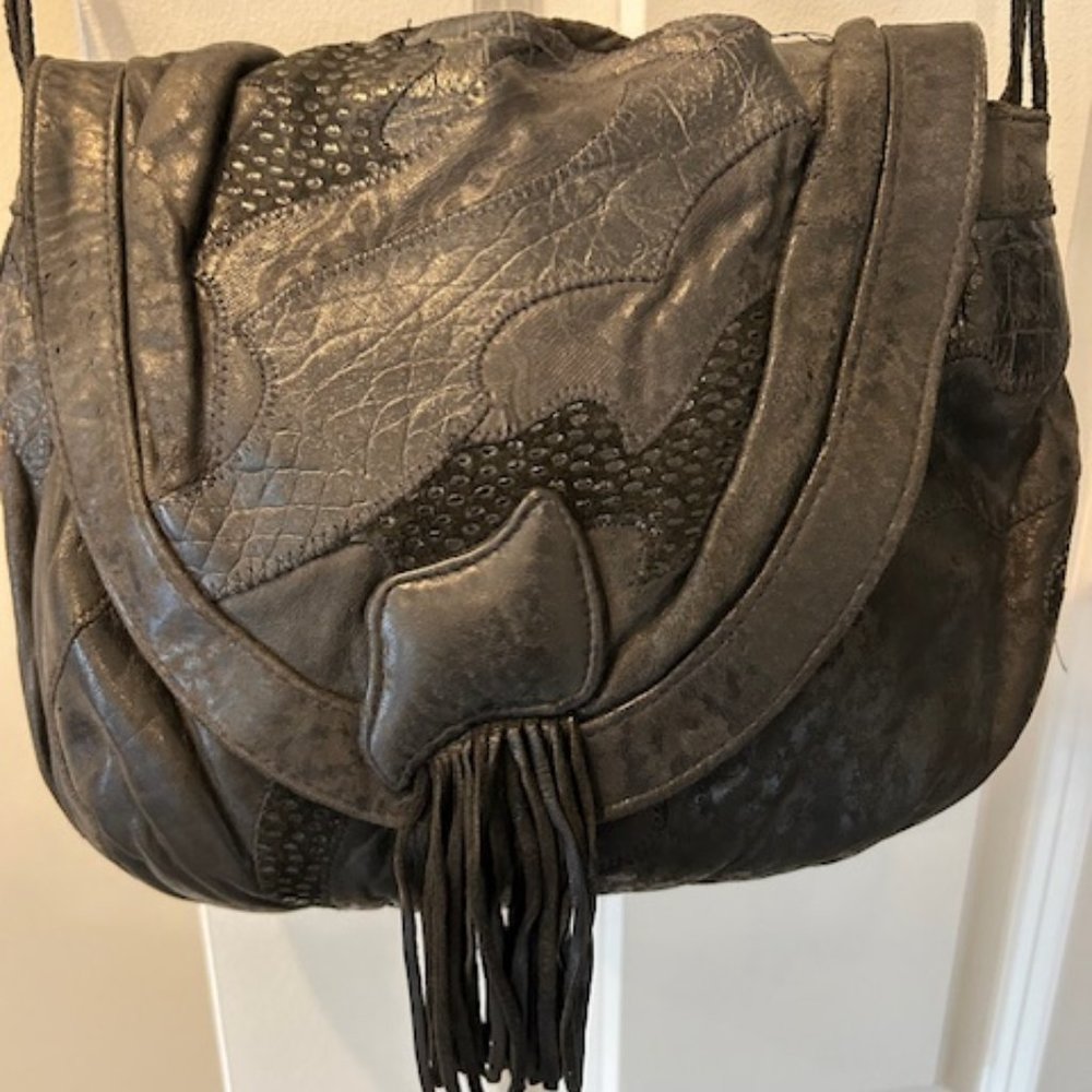 Vintage Viva of California Black Leather Purse
